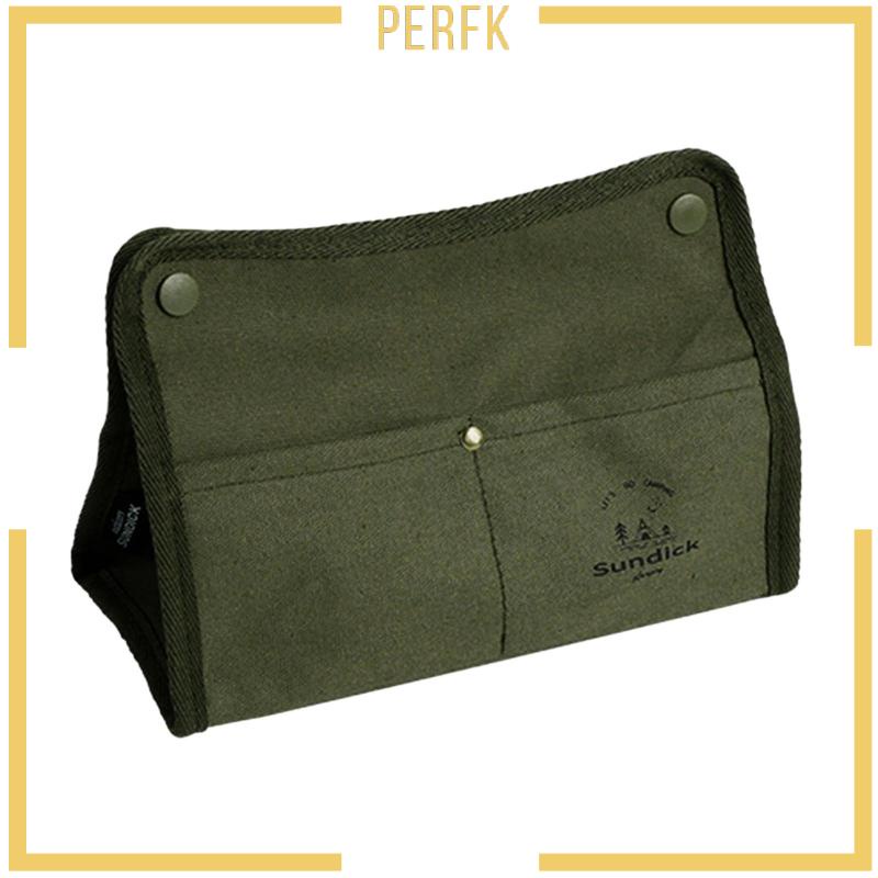 Hộp Đựng Khăn Giấy Bằng Vải Bạt Di Động Sắp Xếp Gọn Gàng Cho Hoạt Động Cắm Trại Ngoài Trời