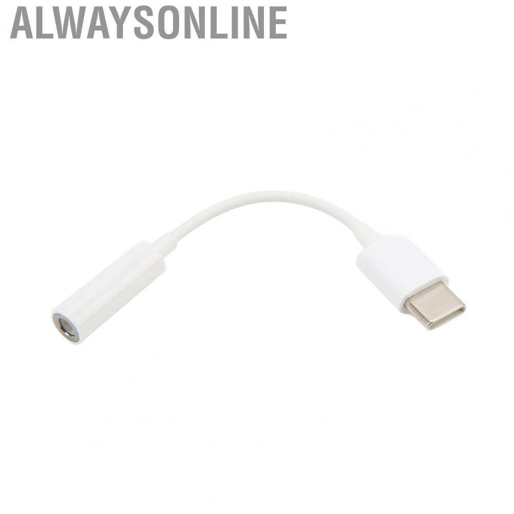 Alwaysonline Type C To 3.5mm Headphone Adapter USB Male Female  For Friend