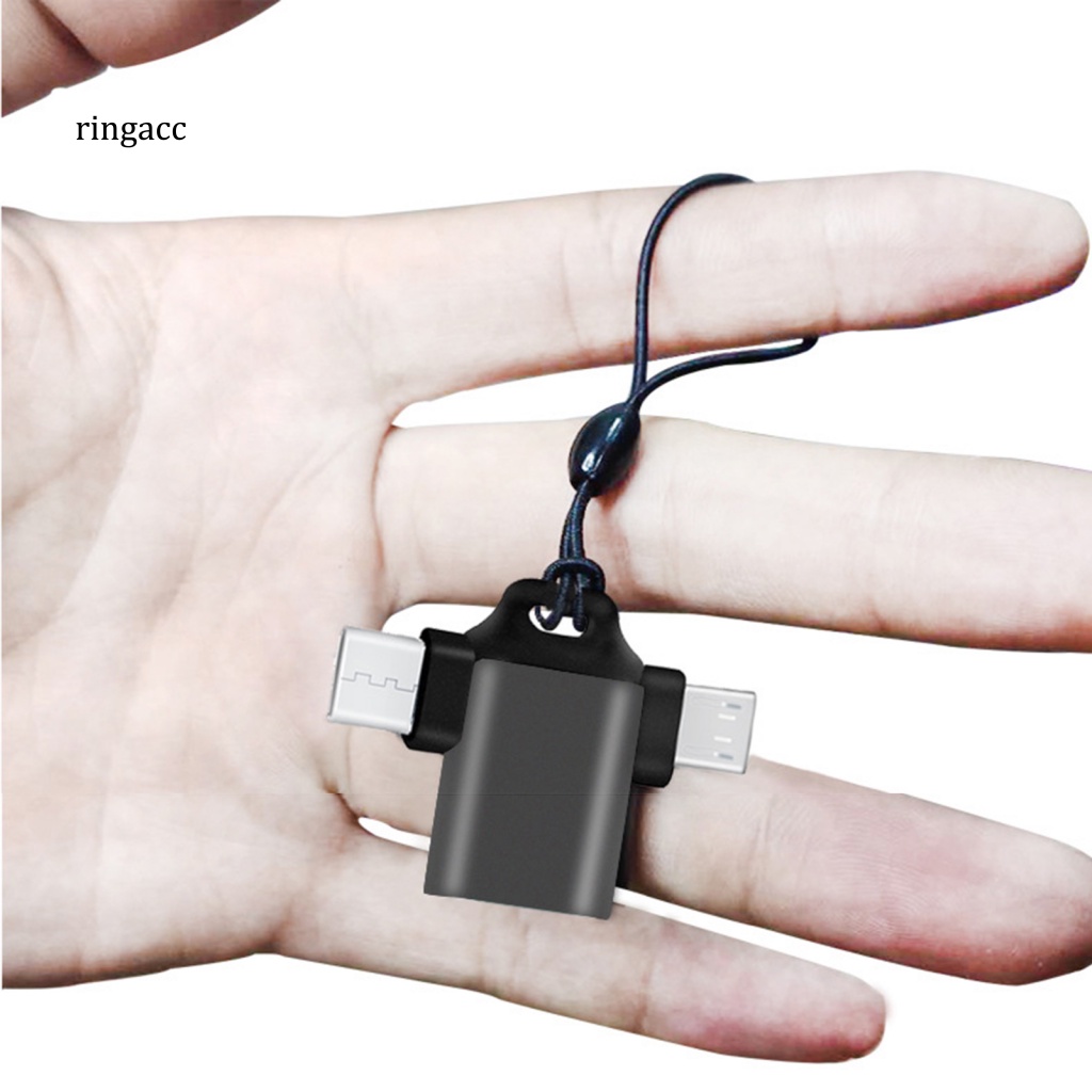 Đầu Chuyển Đổi 2 Trong 1 Type C Micro USB OTG Cho Điện Thoại / Máy Tính Bảng / Laptop