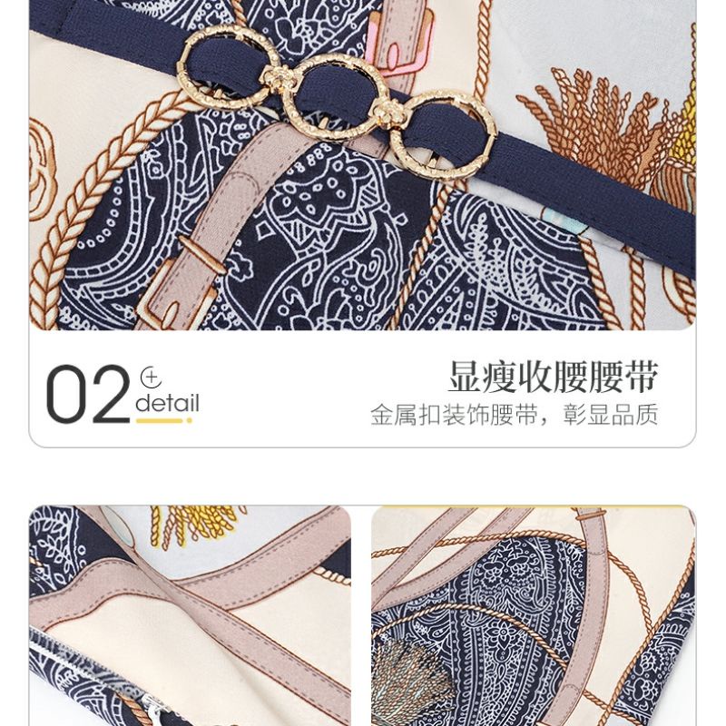 Đầm Chiffon Tay Ngắn Phong Cách Phương Tây Thời Trang Mùa Hè Hàng Mới 2023