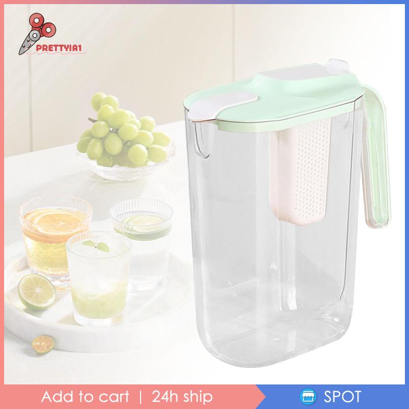 [Prettyia1] Bình Đựng Nước Uống Kín Khí Trong Suốt Kèm Nắp Đậy Dùng Pha Trà / Cà Phê