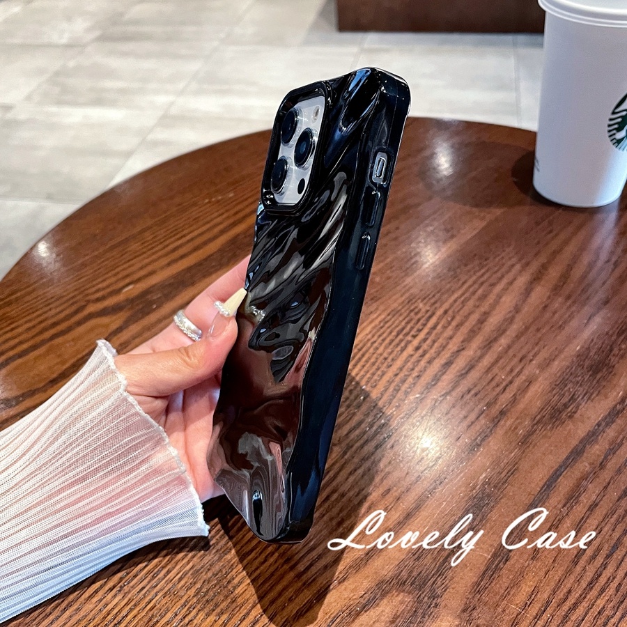 Ốp Điện Thoại Mềm Chống Nhăn Họa Tiết Gợn Sóng Nước Cho IPhone 14 13 12 11 Pro Max X XR Xs Max 7 8 6 6s Plus SE 2020