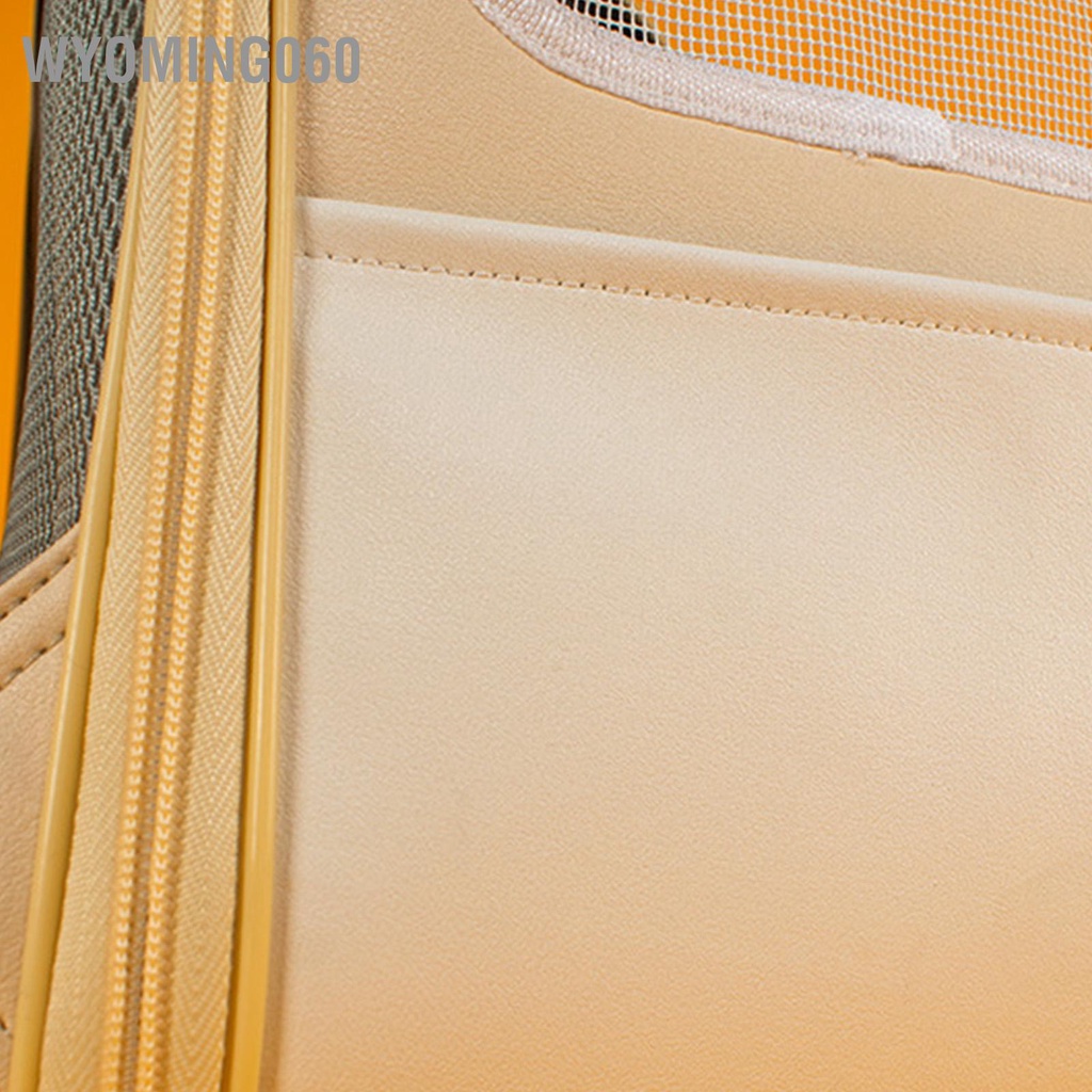 Wyoming060 Túi đeo ba lô cho mèo màu cam trong suốt Soda Khối Dễ dàng làm sạch đựng thú cưng thời trang ngoài trời