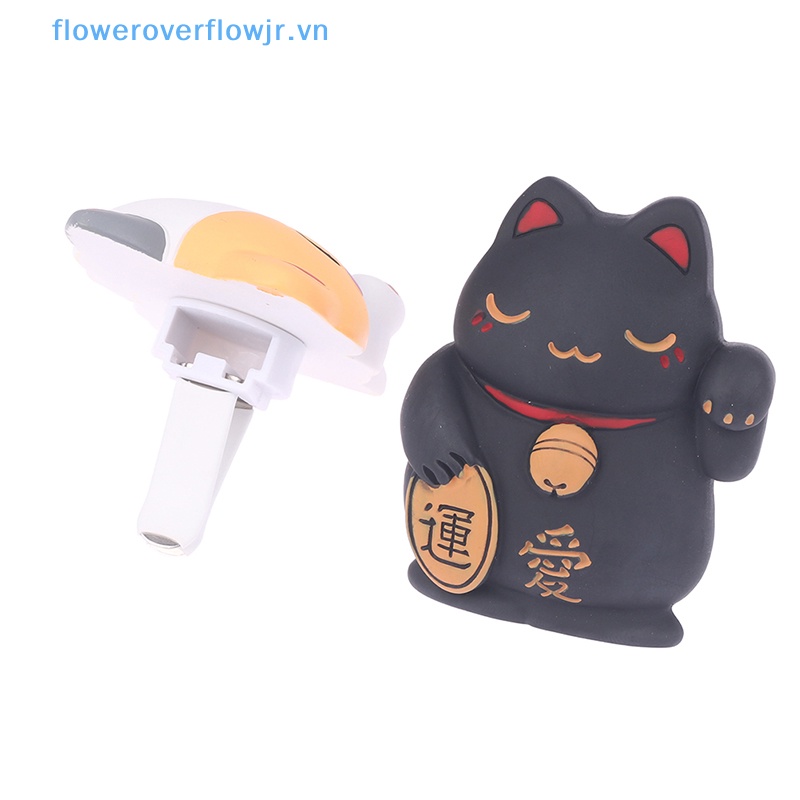 Mèo May Mắn Khuếch Tán Hương Thơm Gắn Điều Hòa Xe Hơi Bằng Nhựa Resin Nghệ Thuật
