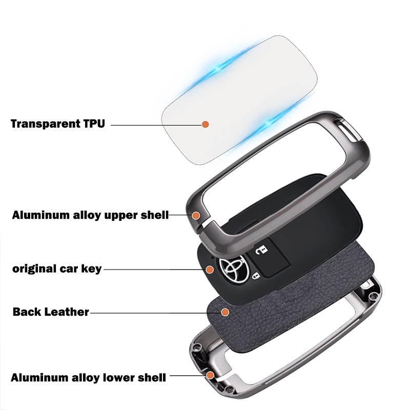 Vỏ Chìa Khóa For Toyota Yaris Cross 2022 - 2023 Móc Chìa Khóa ô Tô