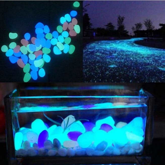 Túi 10 Viên Đá Dạ Quang Trang Trí Bể Cá Mới