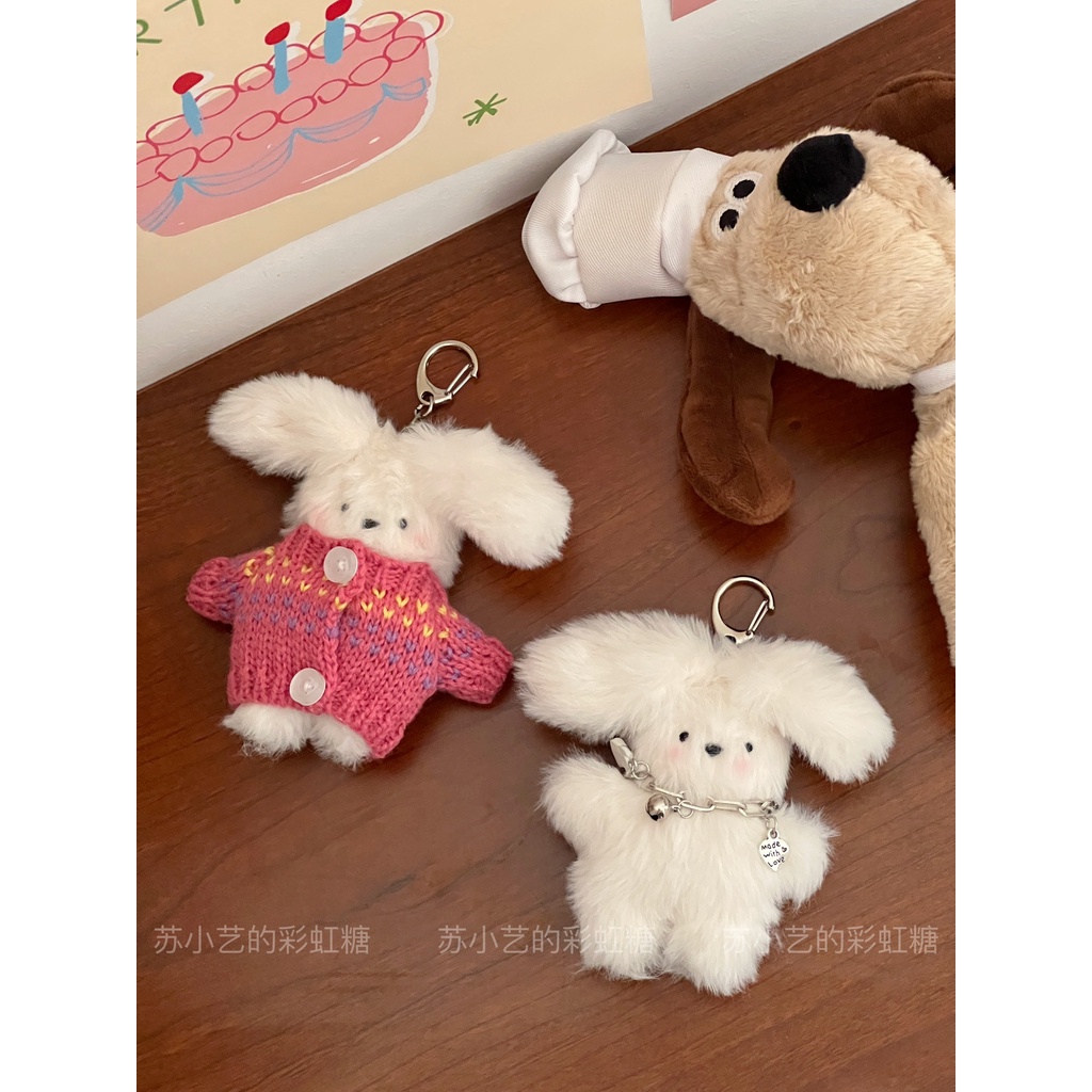 Móc Khóa Thỏ Nhồi Bông Dễ Thương