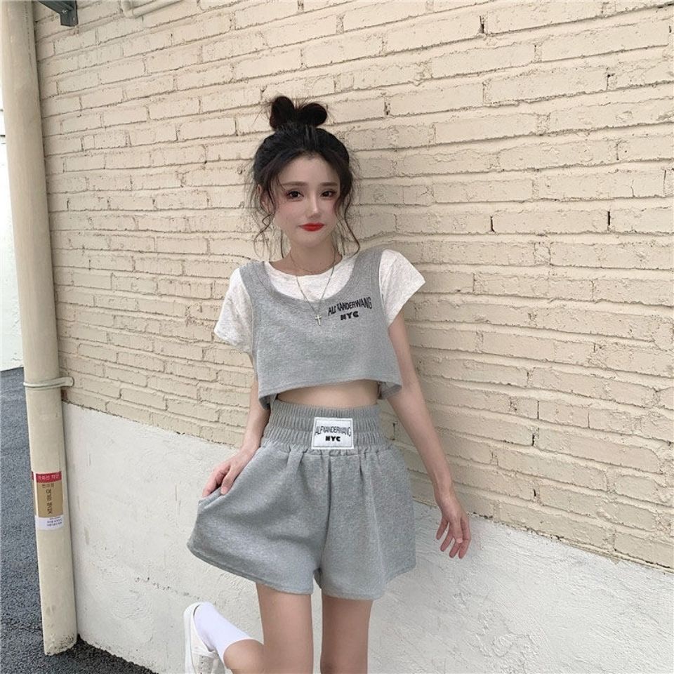 Set Áo Thun Ba Lỗ + Quần Short Thể Thao Thời Trang Nữ