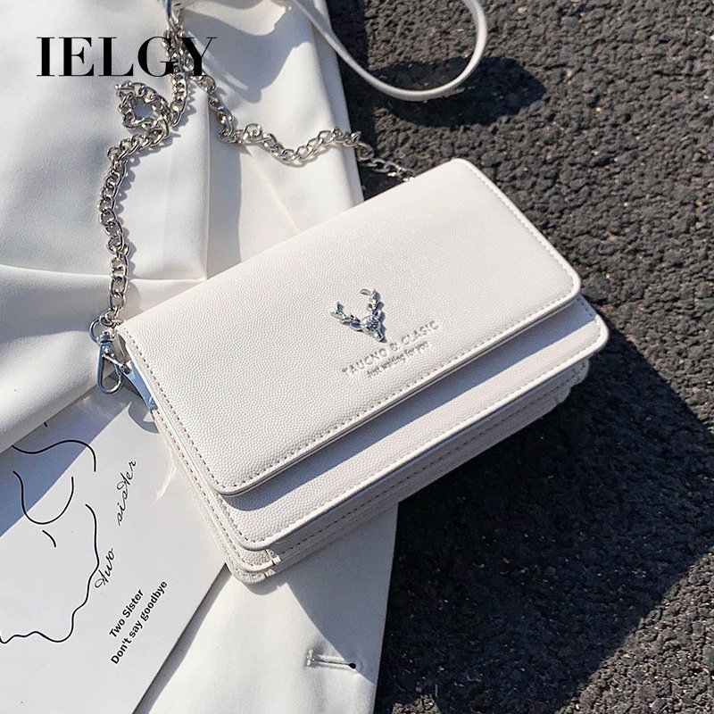 Túi Đeo Chéo Hình Vuông Cỡ Nhỏ Phối Dây Đeo Sợi Xích Phong Cách Instagram Thời Trang Cho Nữ