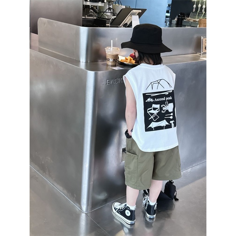 Áo Thun Cotton Cổ Tròn Tay Ngắn In Họa Tiết Hoạt Hình Thời Trang Mùa Hè Cho Bé Trai