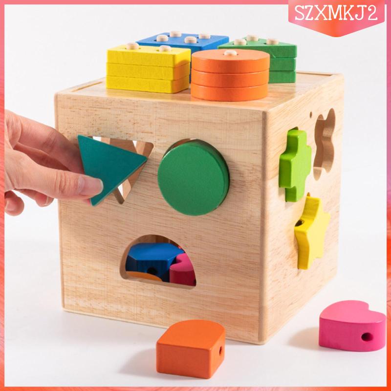 Hộp Đồ Chơi Lắp Ráp Bằng Gỗ szxmkj2 Dành Cho Trẻ Mẫu Giáo 2-3 Tuổi