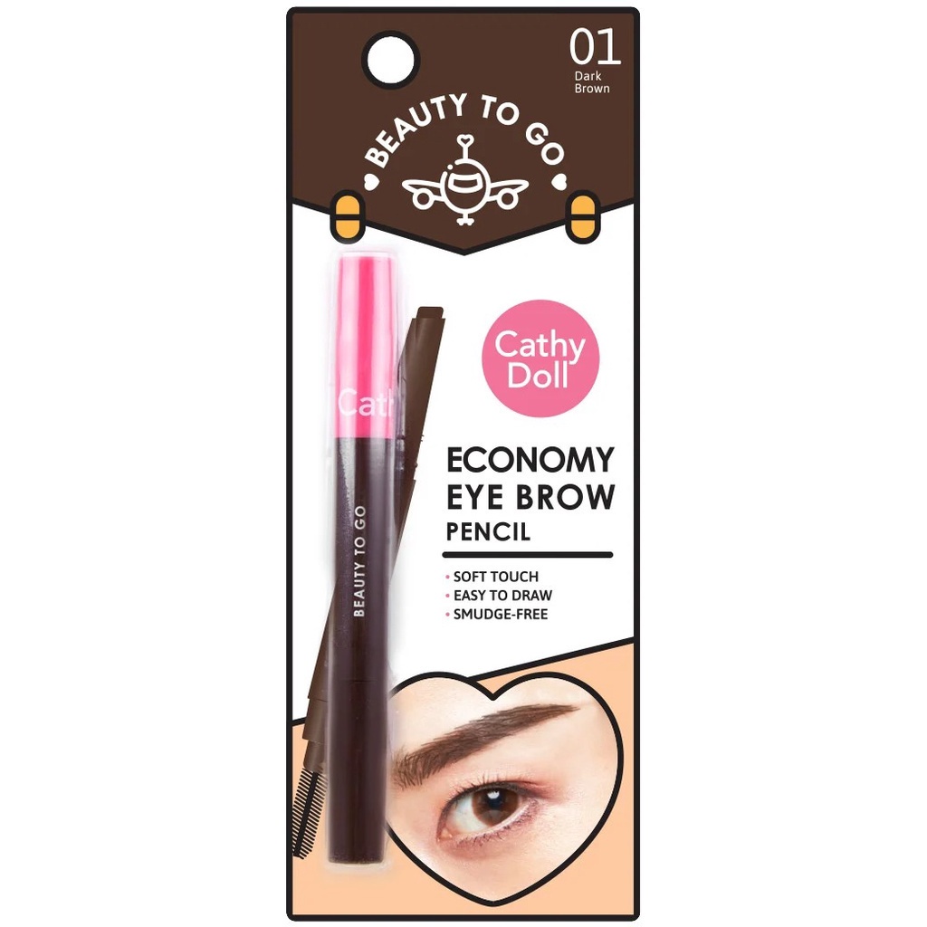 Chì Kẻ Mày Mini Cathy Doll Beauty To Go Economy Eye Brow Pencil 0.16g