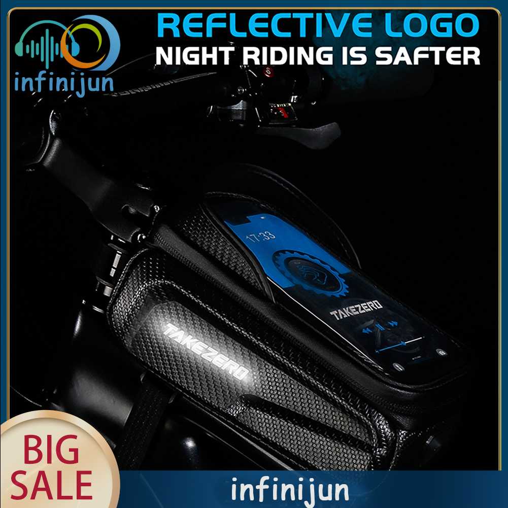 Túi Vỏ Cứng Phản Quang Dung Tích 1L Gắn Khung Xe Đạp