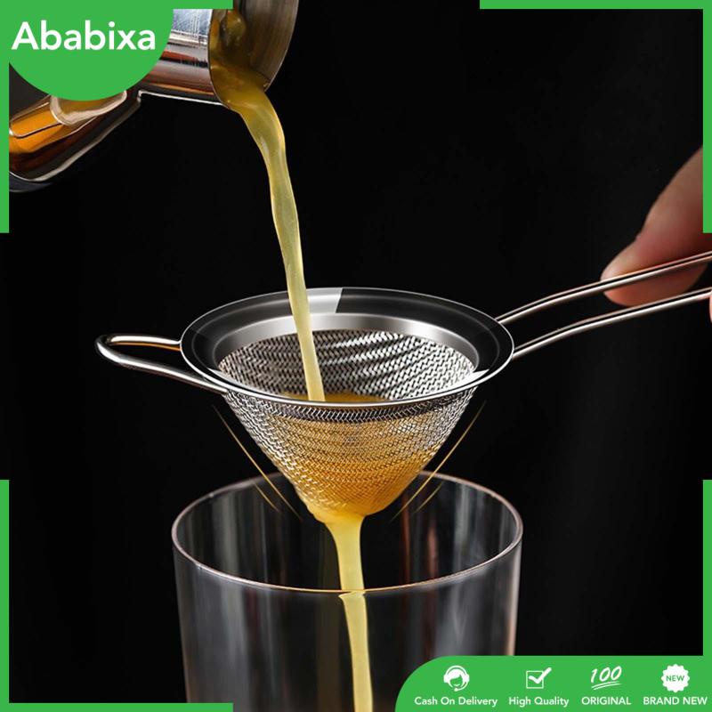 Dụng Cụ Lọc Trà / Cà Phê Hình Nón Tay Cầm Dài 20cm Bằng Kim Loại Tiện Dụng