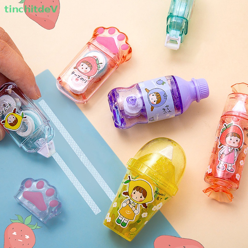 1 Cuộn Băng Keo Hai Mặt Màu Kẹo Dễ Thương Dùng Làm Đồ Thủ Công DIY