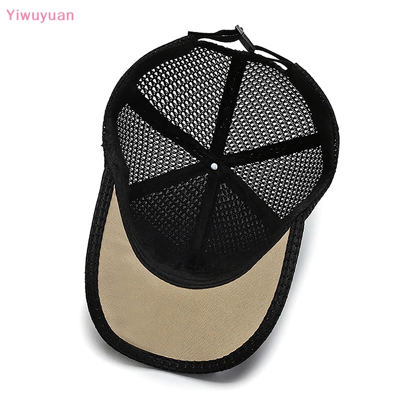 < Yiwuyuan > Mũ Lưỡi Trai Phối Lưới Màu Trơn Thoáng Khí Phong Cách Hip Hop Mới Cho Nam