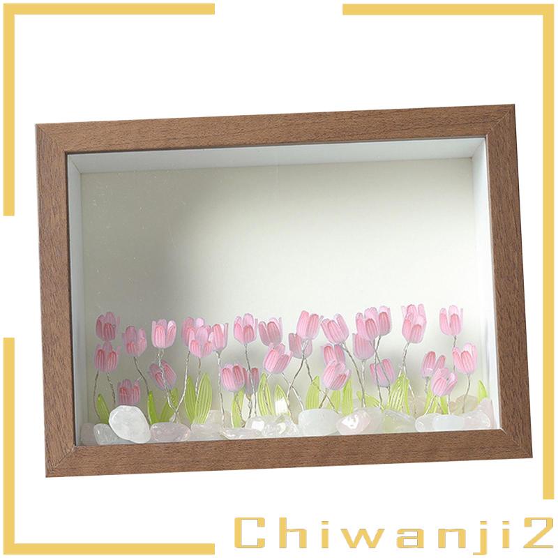 [Chiwanji2] Khung Ảnh DIY Lắp Đặt Đèn Ngủ Bằng Gỗ 7 inch Tiện Lợi