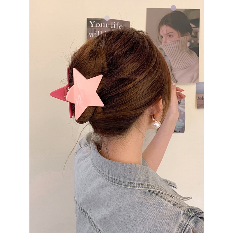 Kẹp Tóc Hình Ngôi Sao Năm Cánh Màu Kẹo Ngọt Thời Trang Hàn Quốc Cho Nữ