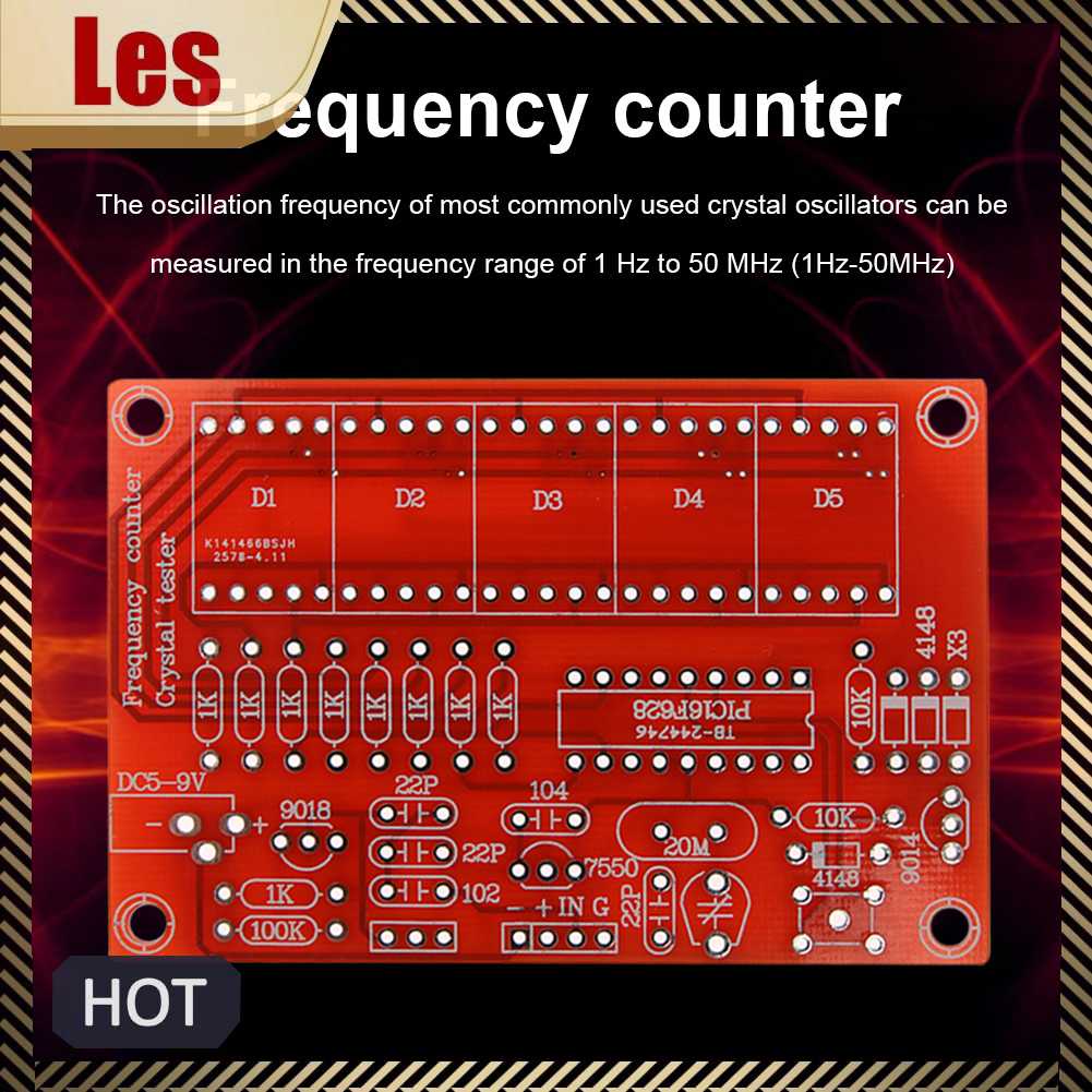 Máy Đếm Tần Số 1Hz-50MHz 5 Số Độ Chính Xác Cao