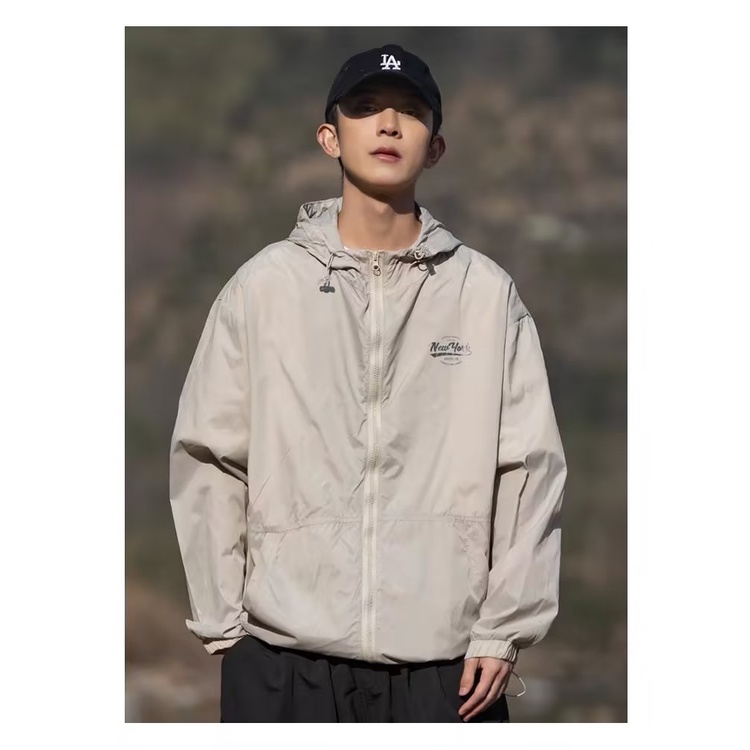 Áo Khoác Chống Nắng Bằng Lụa Lạnh Thoáng Khí Trọng Lượng Nhẹ Nhanh Khô Thời Trang Mùa Hè Cho Nam