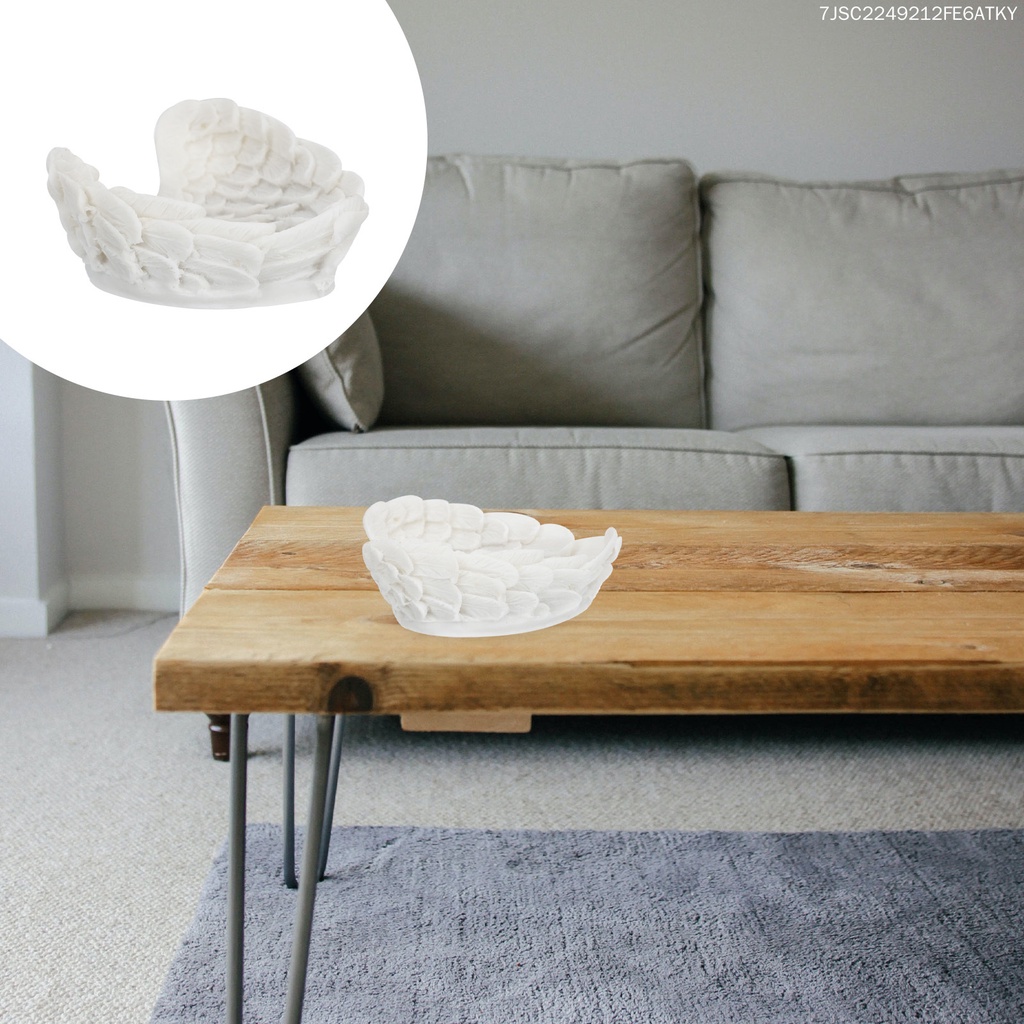 Giá Đỡ Trưng Bày Trang Sức Hình Cầu Bằng Nhựa Resin Màu Trắng 8.5x6.5cm