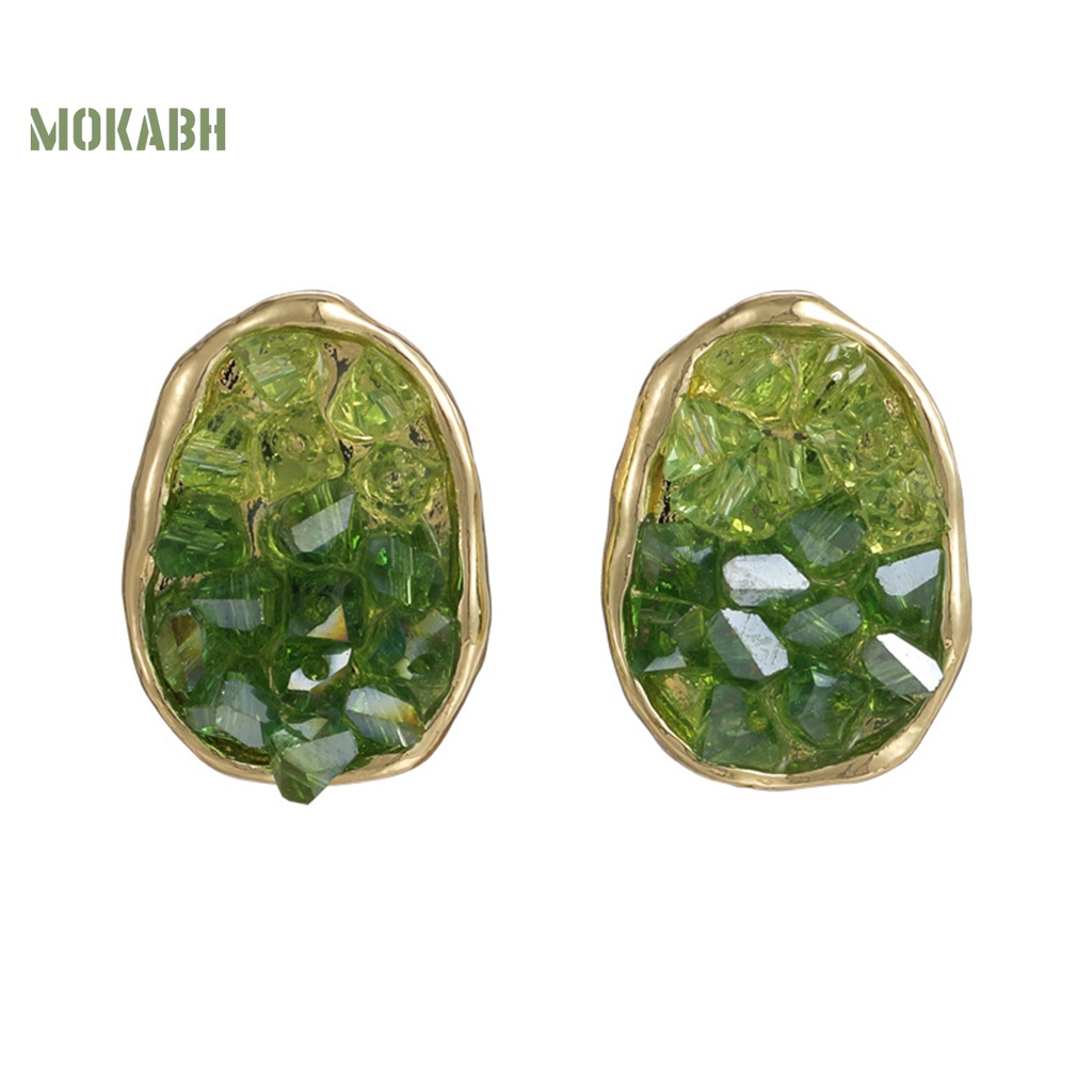 1 Đôi Bông Tai Hình Học Đính Đá Zircon Màu Gradient Dành Cho Nữ