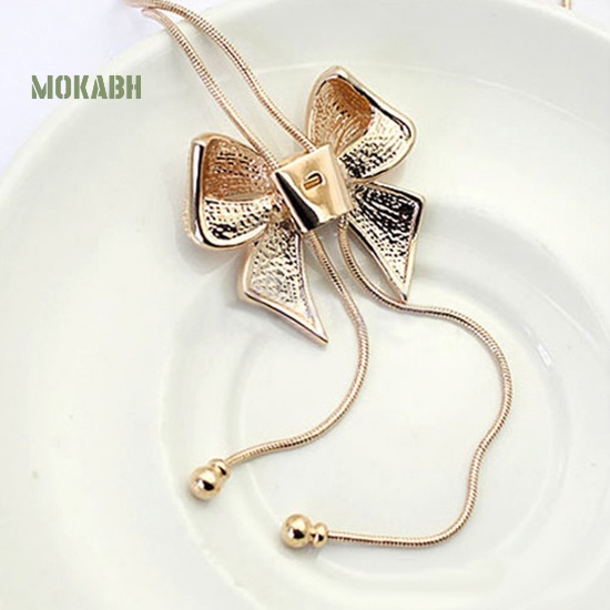 (Hot) Vòng cổ HợP Kim HìNh Nơ ĐíNh Đá Xinh XắN