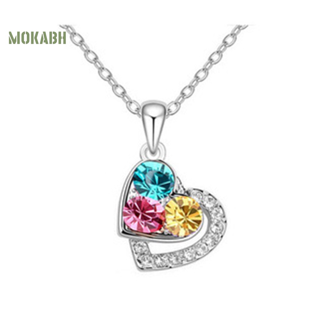 1 Bộ Vòng cổ + Bông Tai Hình Học Nhiều Màu Lấp Lánh Thời Trang Cho Nữ