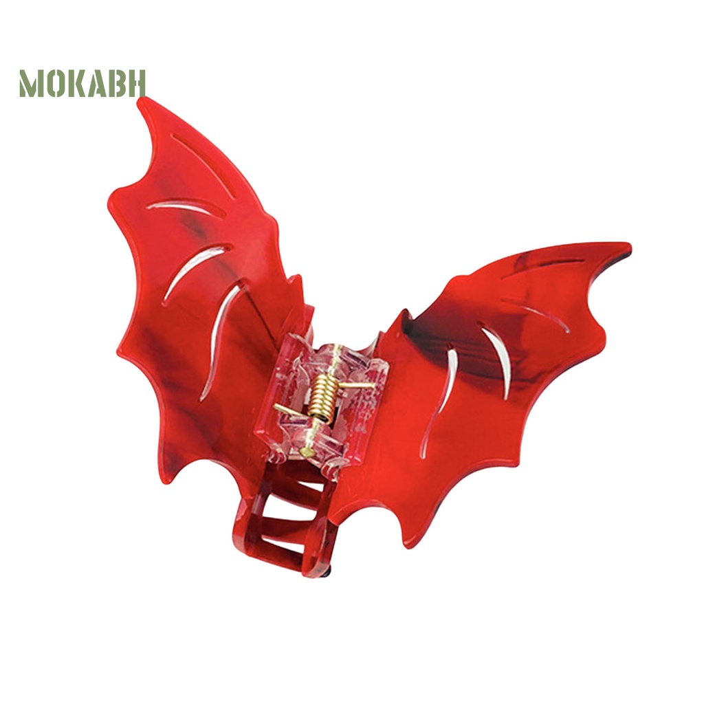 Kẹp Tóc Hình Dơi Màu Trơn Chống Trượt Phong Cách Gothic