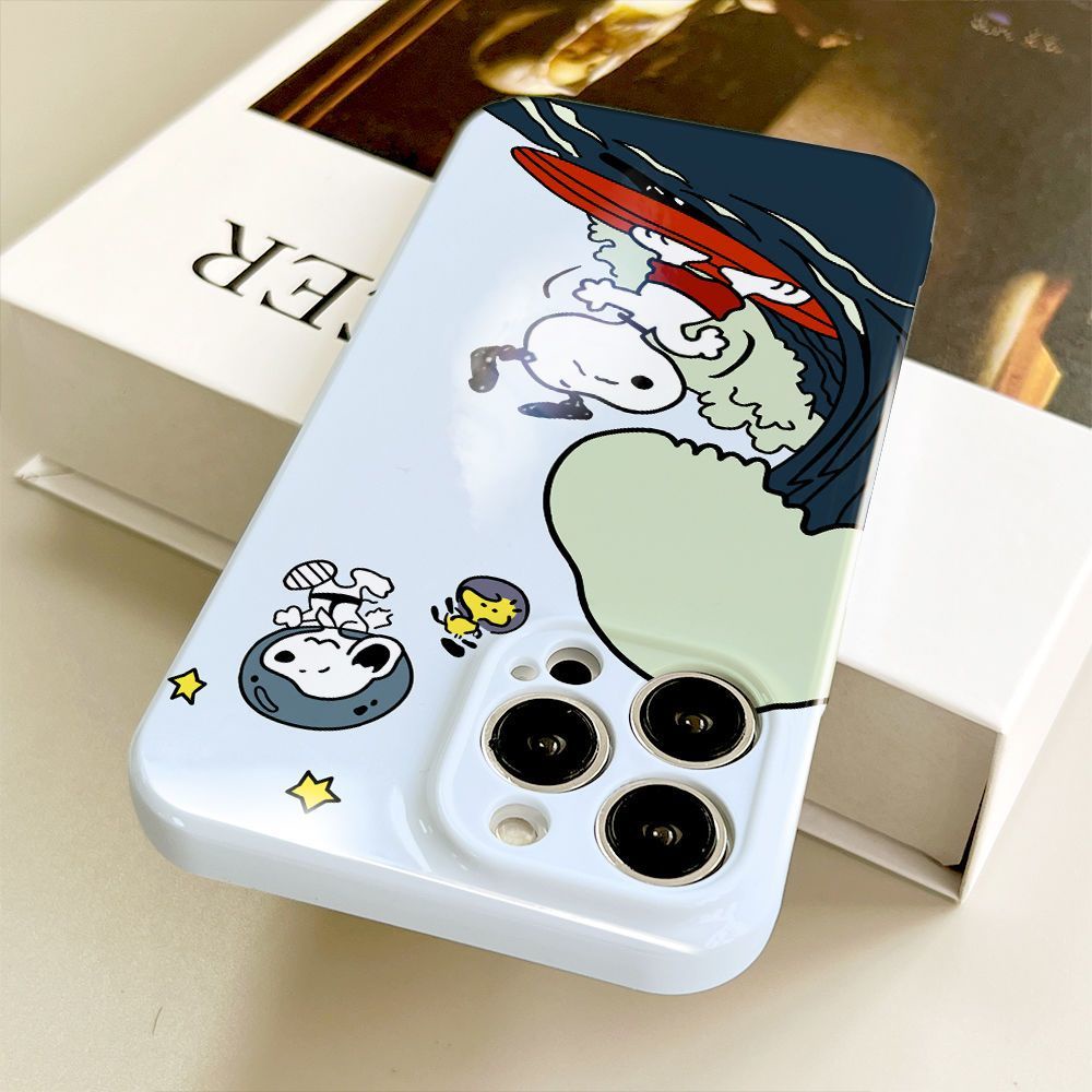 Ốp Điện Thoại Mỏng In Hình Snoopy Lướt Sóng Cho Apple Xs1112 Xr Iphone14Promax 13 OAH1