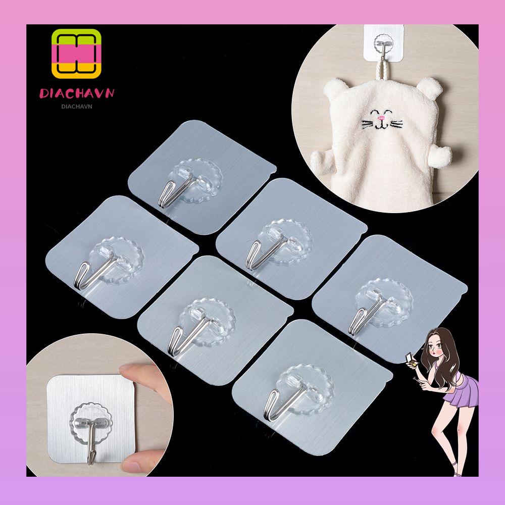 Set 1 / 5 / 10 Móc Treo Dính Tường Không Để Lại Dấu Vết Cho Nhà Bếp