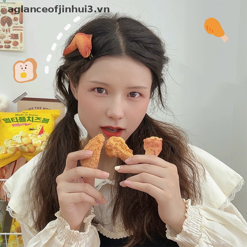 ~ Afhvn ~ Kẹp Tóc Hình Trứng Hấp Mềm Vui Nhộn Cho Bé Gái