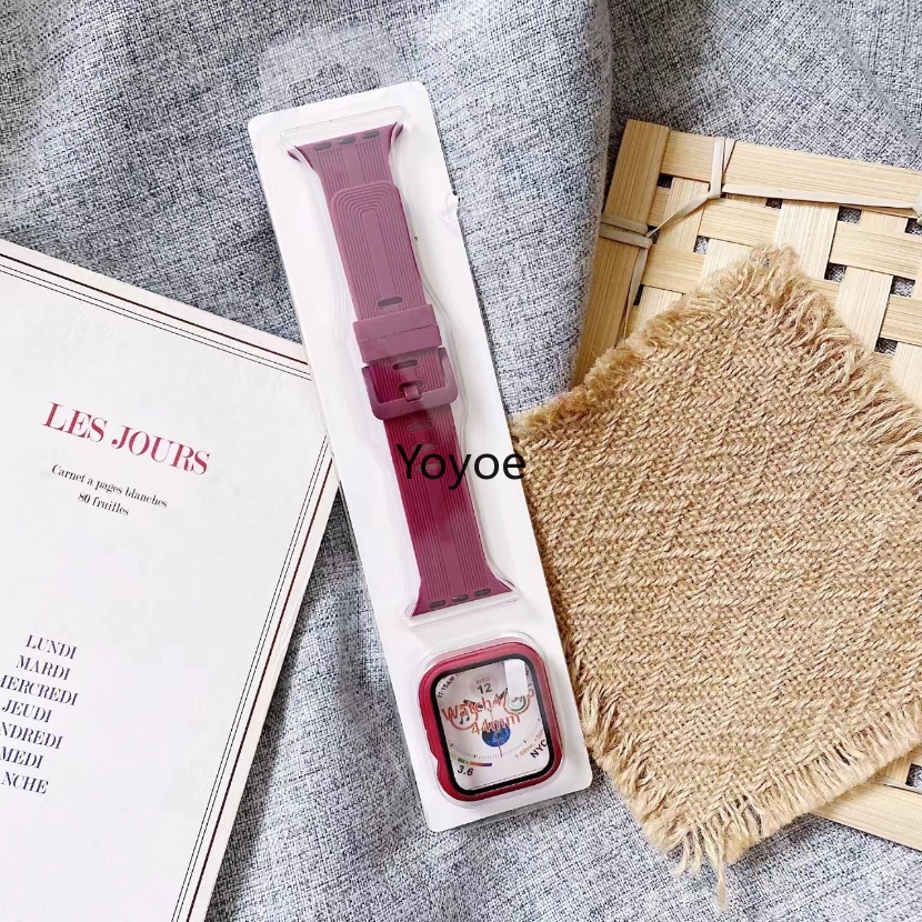 Ốp Silicone + Dây Đeo Thay Thế Cho iWatch 49mm 38mm 42mm 8 7 45mm 44mm 40mm 41mm Series 6 5 3 SE