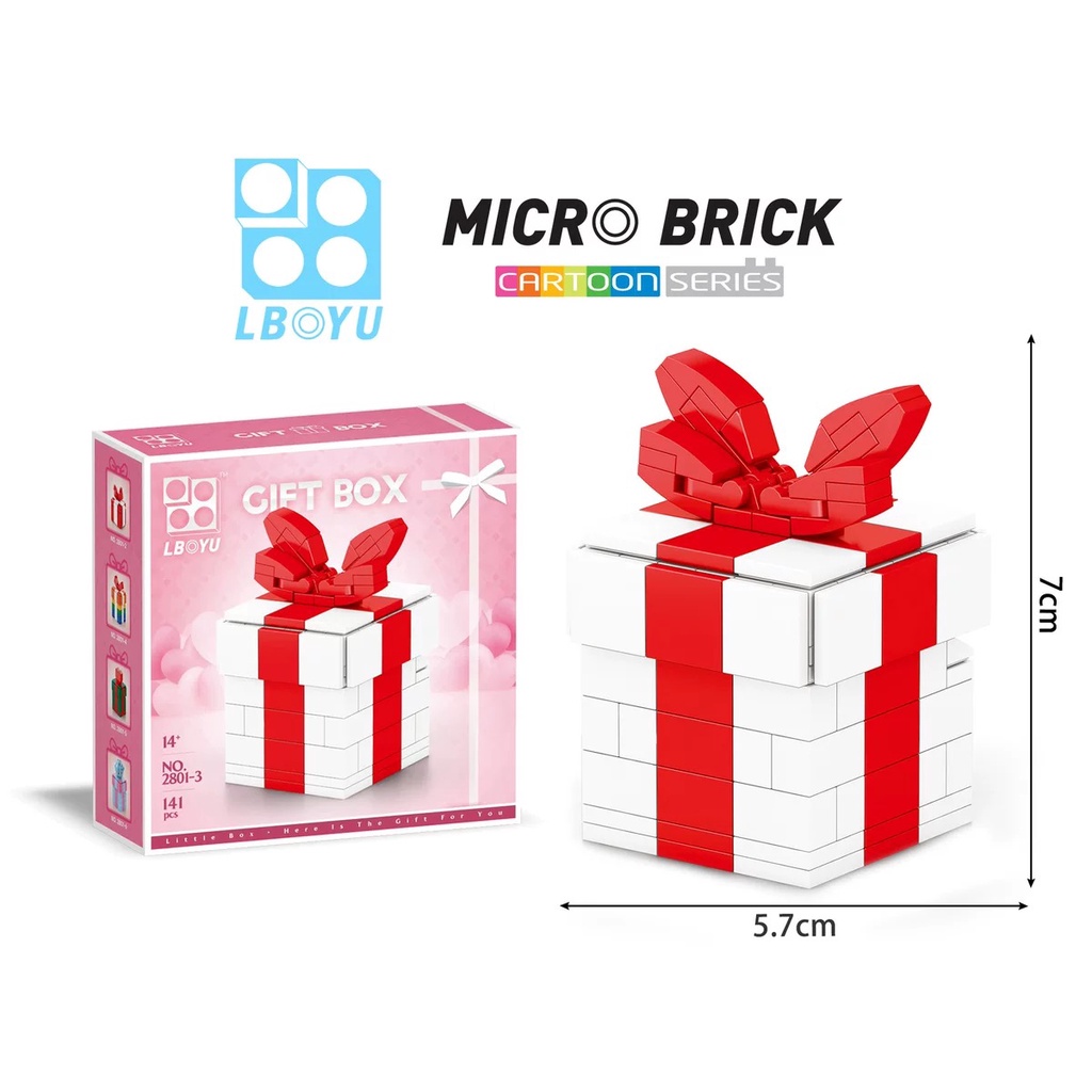 Bộ Đồ Chơi Lắp Ráp Mô Hình Hộp Quà Độc Đáo Trang Trí Nhà Cửa