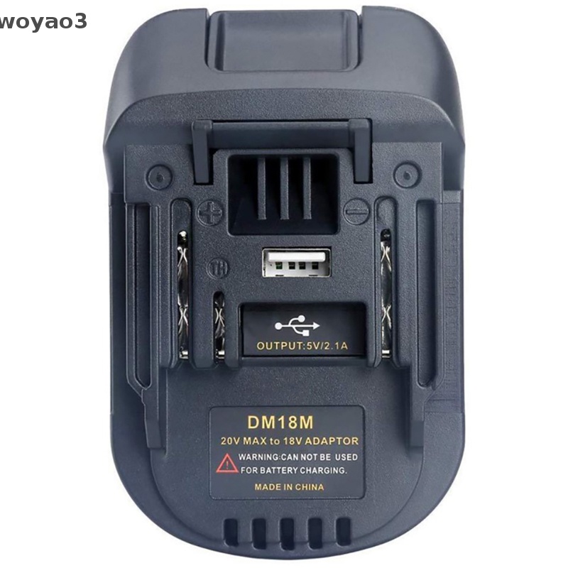 Bộ Chuyển Đổi USB woyao3 Cho 20V DEWALT DCB200 Milwaukee M18 Sang Makita 18V