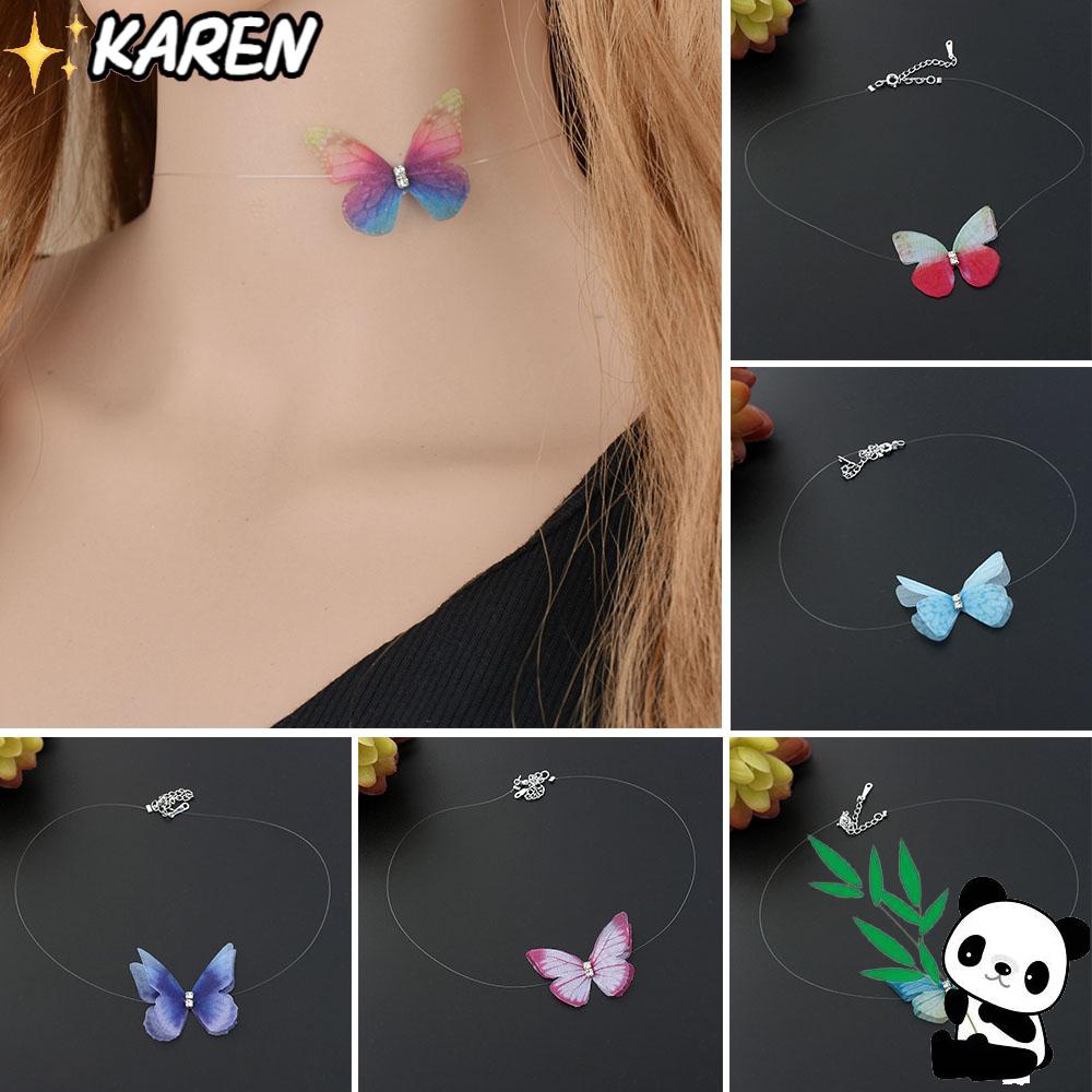 Vòng cổ Mặt Lụa Thời Trang Cho Nữ|Bướm Sợi 3D