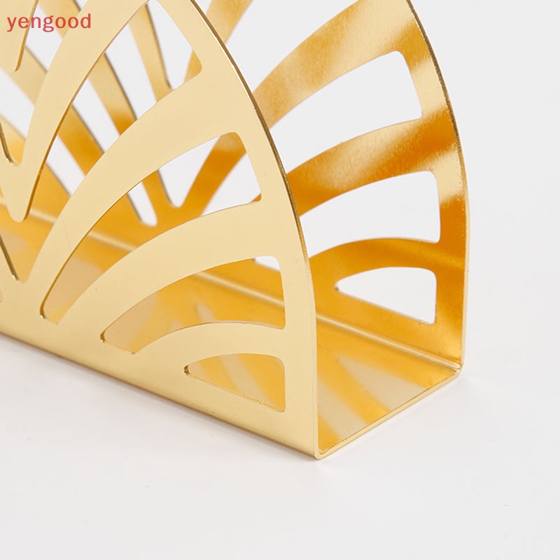 (YGD) Giá Đỡ Khăn Ăn Bằng Thép Không Gỉ Hình Vuông Mạ Vàng Sáng Tạo