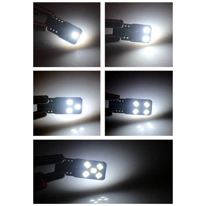 1 Đèn LED T10 W5W 12V 6500K Ánh Sáng Trắng 3030 SMD 194 5W5 Gắn Cửa Xe Hơi