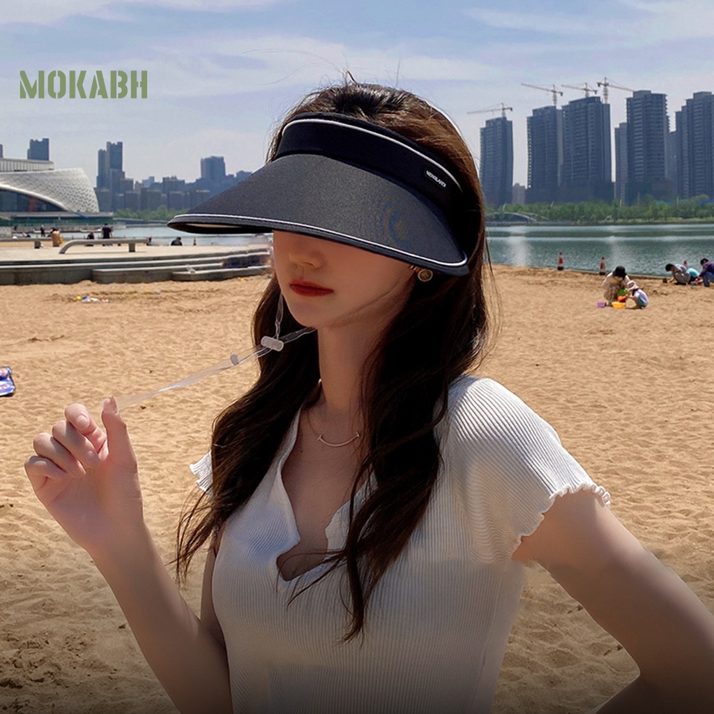 Abh Mũ Lưỡi Trai Hở Chóp Co Giãn In Logo Chữ Thời Trang Cho Nữ