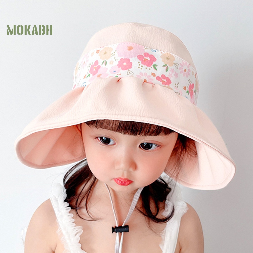 Nón Tai Bèo Chống Tia UV Họa Tiết Hoa Hoạt Hình Dễ Thương Cho Bé