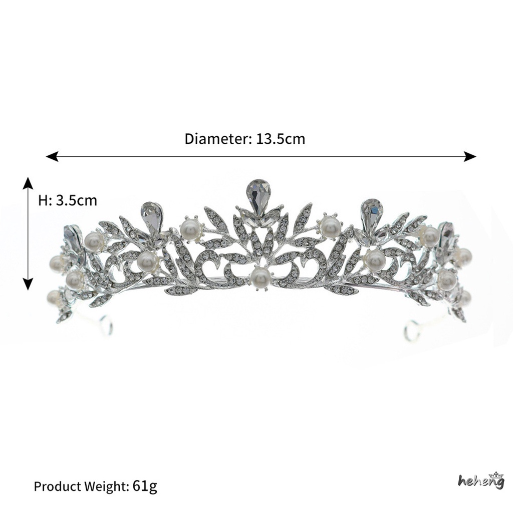 Vương Miện Nữ Hoàng Đính Ngọc Trai Lấp Lánh