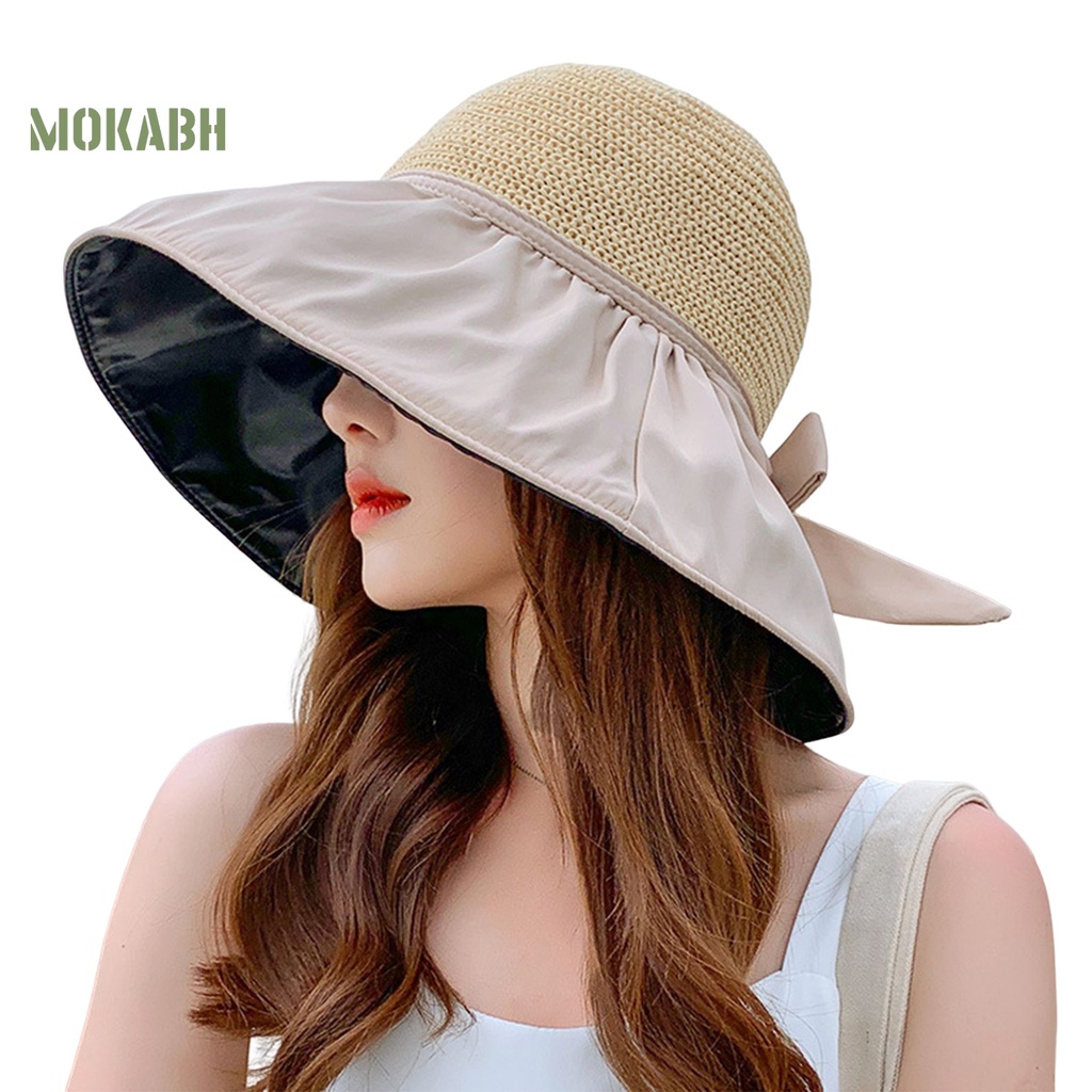 Nón Tai Bèo Vành Rộng Chống Tia UV Điều Chỉnh Được Kích Thước Thời Trang Đi Biển Cho Nữ
