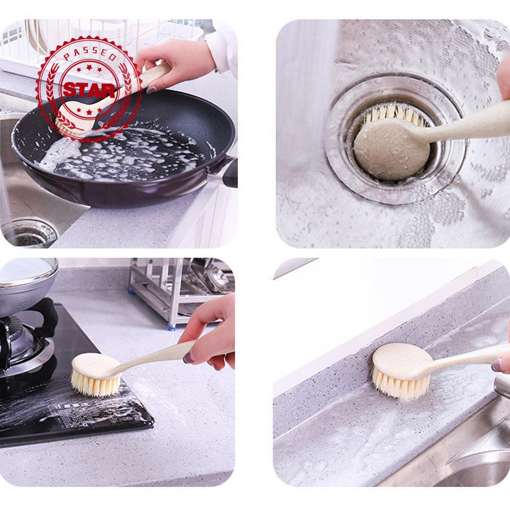 Bàn Chải Rửa Chén Cán Dài Không Dầu Tiện Dụng G4H6