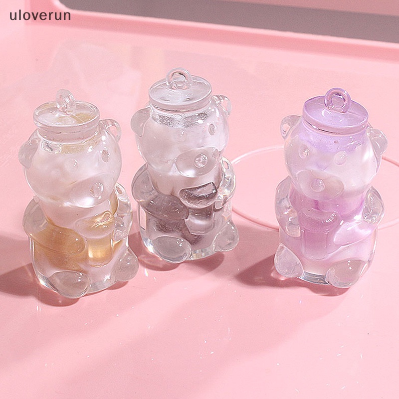 Uloverun Đồ trang trí Gấu Dạ Quang Mini Bằng Nhựa Resin Trang Trí Tiểu Cảnh