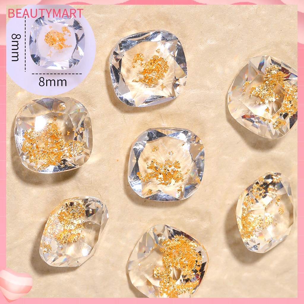 Set 50 Phụ Kiện Trang Trí Móng Tay Tạo Hiệu Ứng 3D Bằng Nhựa Resin Chống Thấm Nước DIY