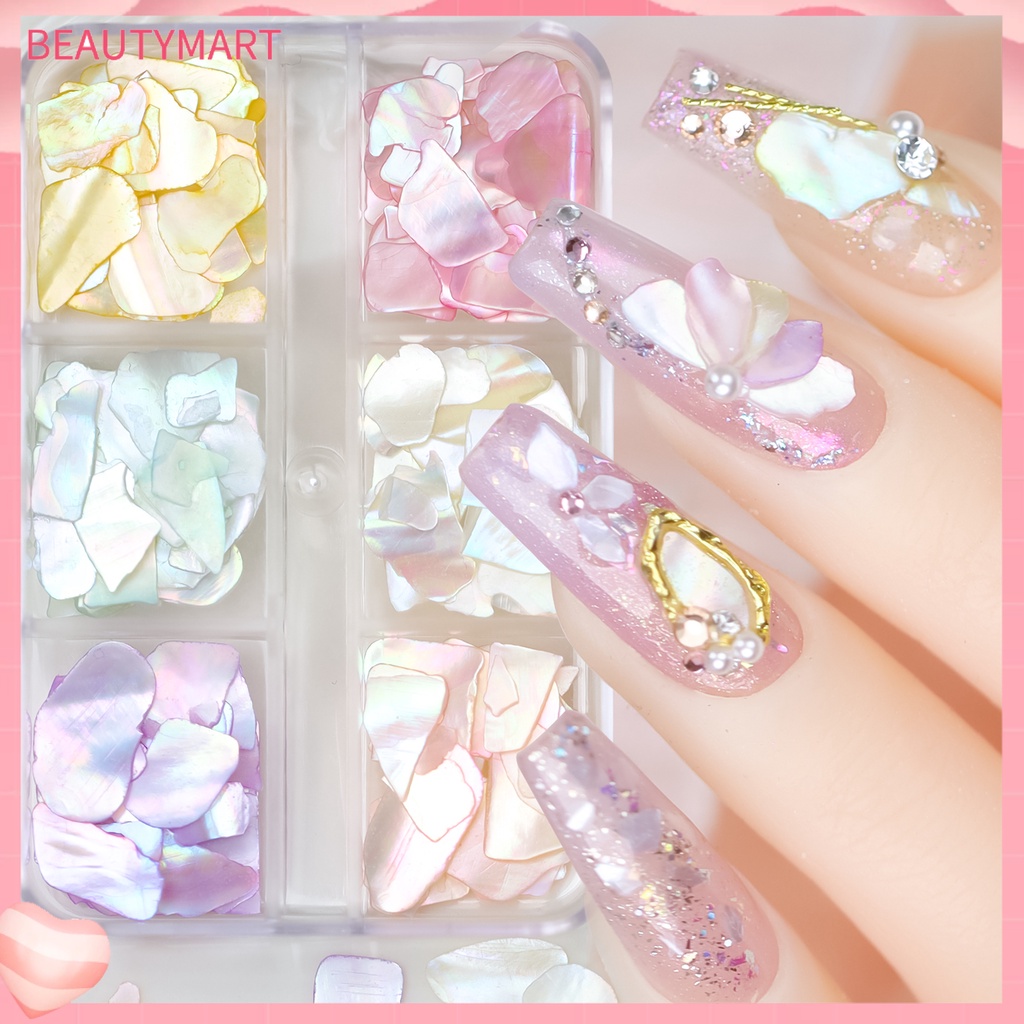 1 Hộp Vỏ Sò Lấp Lánh Trang Trí Móng Tay Nghệ Thuật