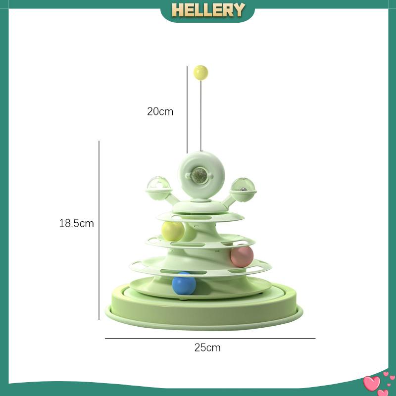 [HelleryVN] Đồ Chơi Xếp Hình Đường Ray Vòng Tròn 3 Lớp Vui Nhộn Cho Mèo Cưng