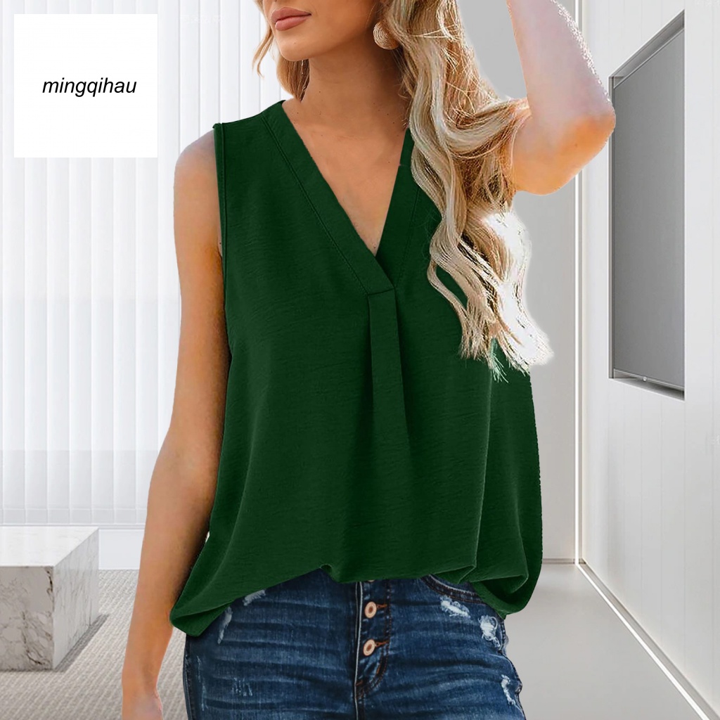 Áo Kiểu Cổ Chữ V Thời Trang Thanh Lịch Cho Nữ