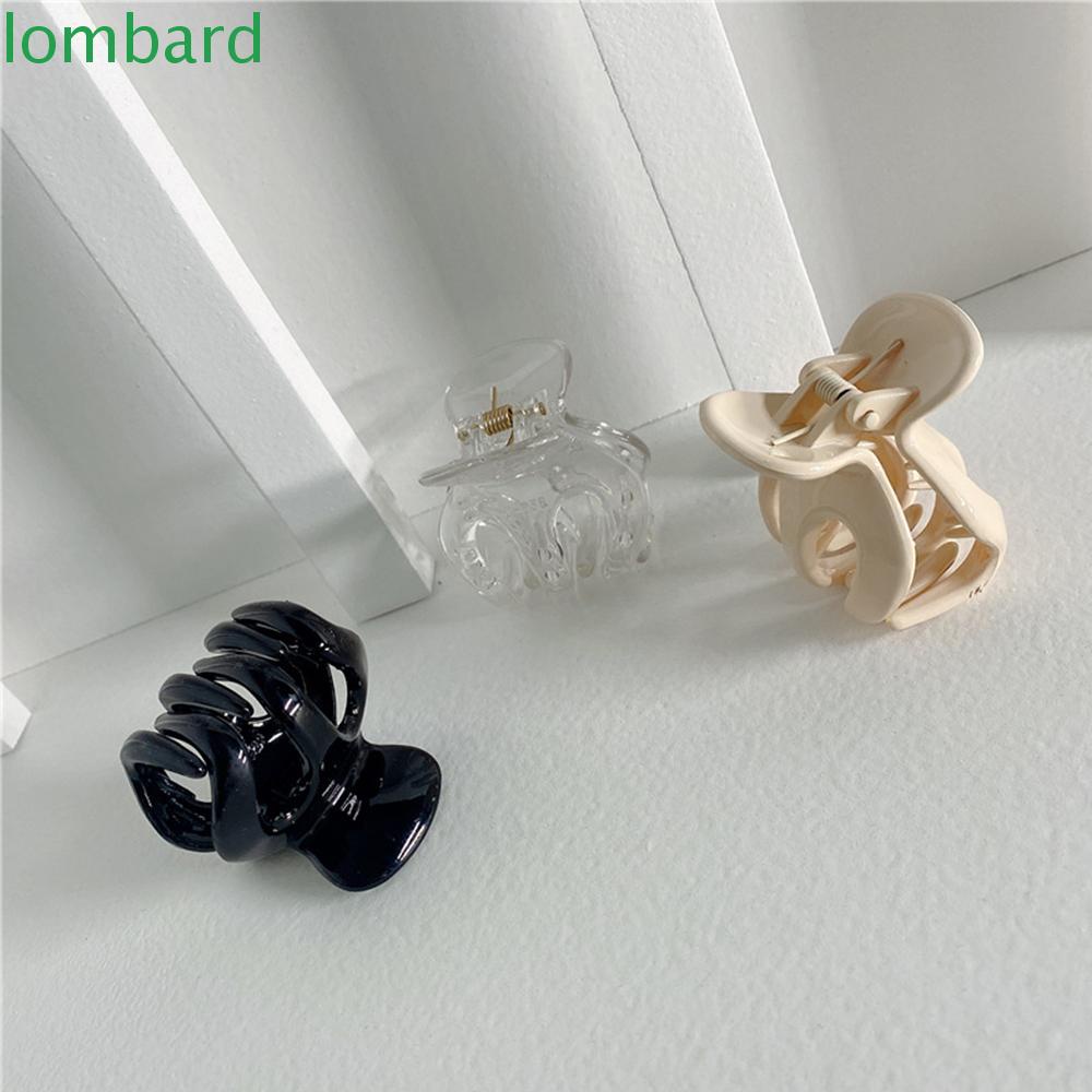 Kẹp Tóc Càng Cua Nhỏ Bằng Nhựa Họa Tiết Hình Học Rỗng Cho Nữ