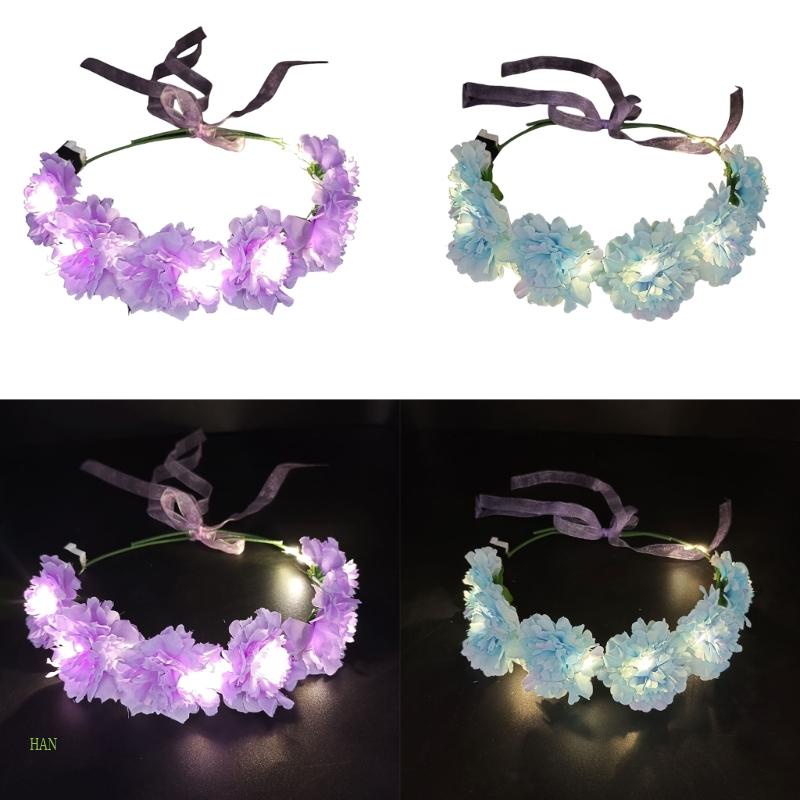 Băng Đô Hoa Có Đèn Led Phát Sáng Xinh Xắn Cho Nữ
